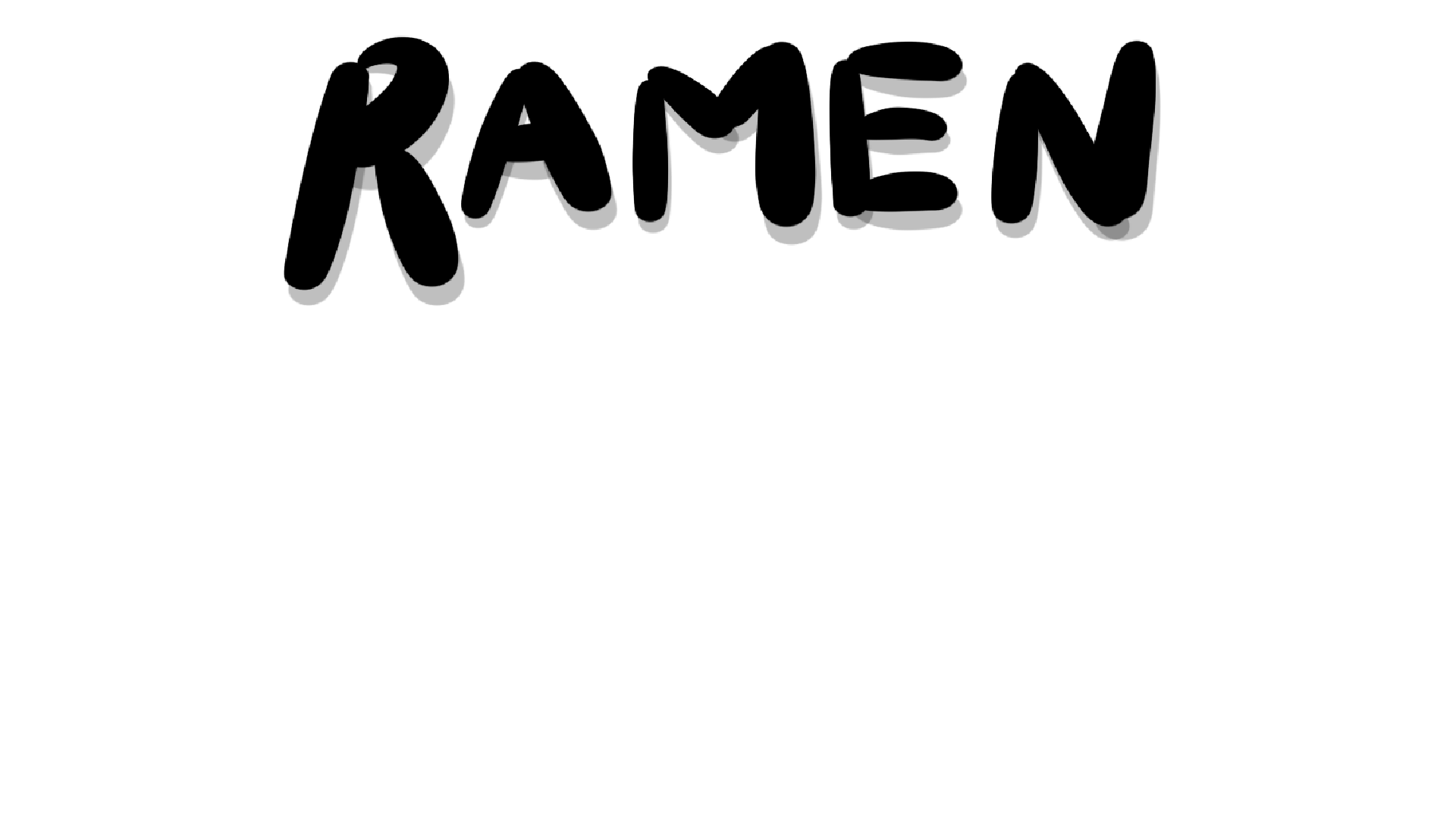 Ramen title lettering